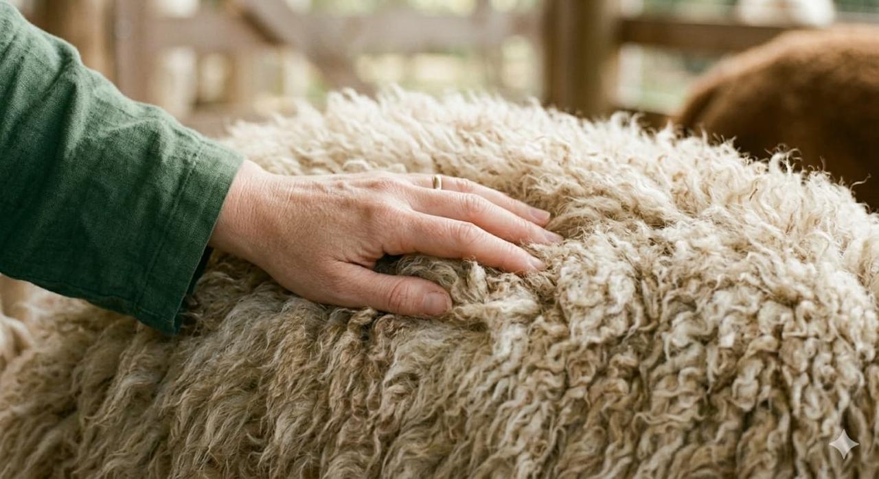 Hånd på uld